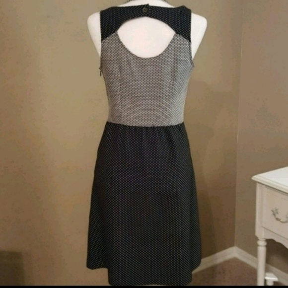 Vintage Limited Black and White Dot‎  Check Knee Length Dress - Picture 3 of 7